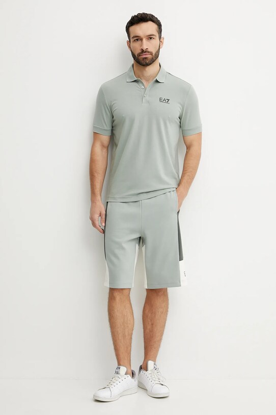 EA7 Emporio Armani tricou polo PJVQZ.8NPF14 verde SS25