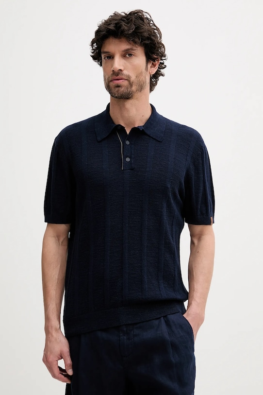 United Colors of Benetton tricou polo din in relaxed bleumarin 115GK301G