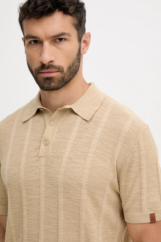 United Colors of Benetton tricou polo din in bej 115GK301G