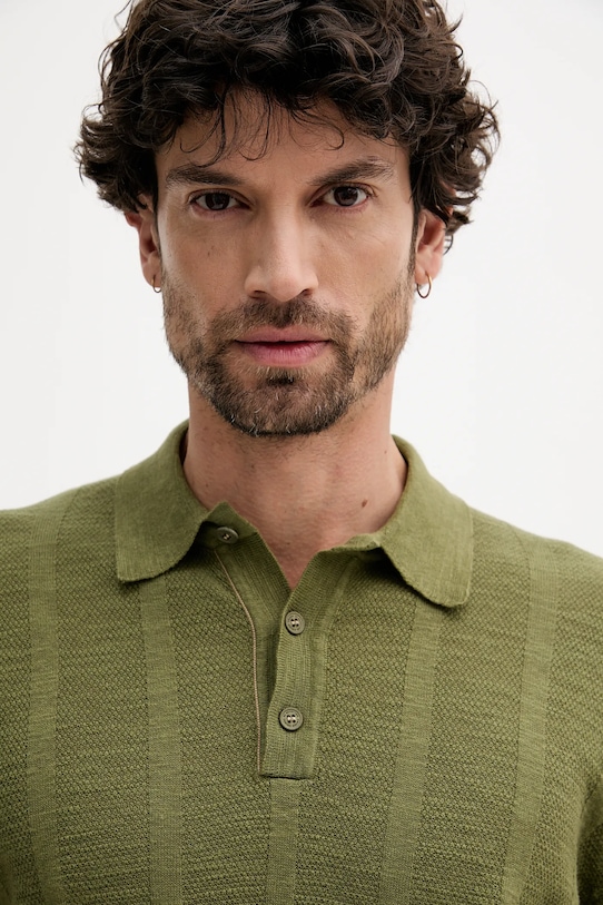 United Colors of Benetton tricou polo din in verde 115GK301G