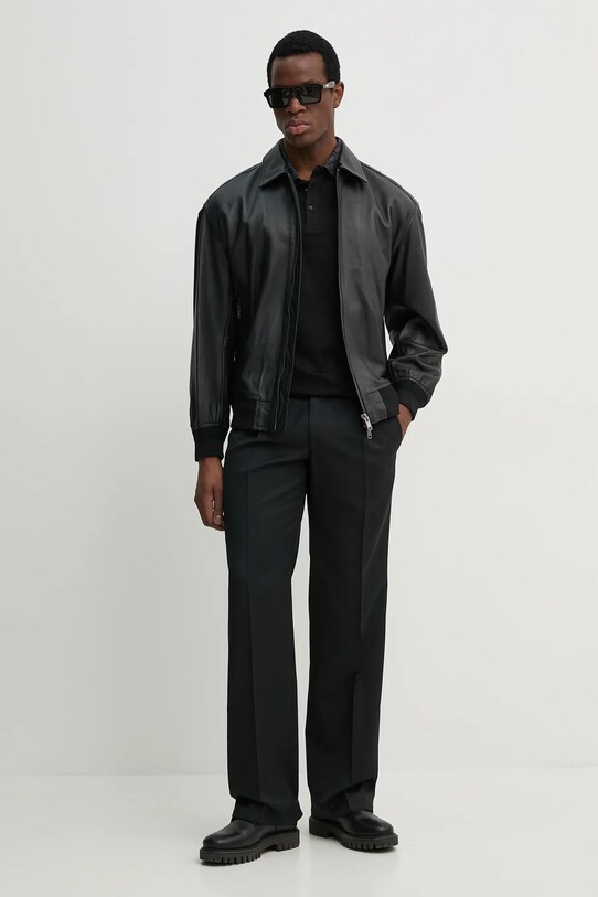 Karl Lagerfeld polo bawełniane 552200.745001 czarny SS25