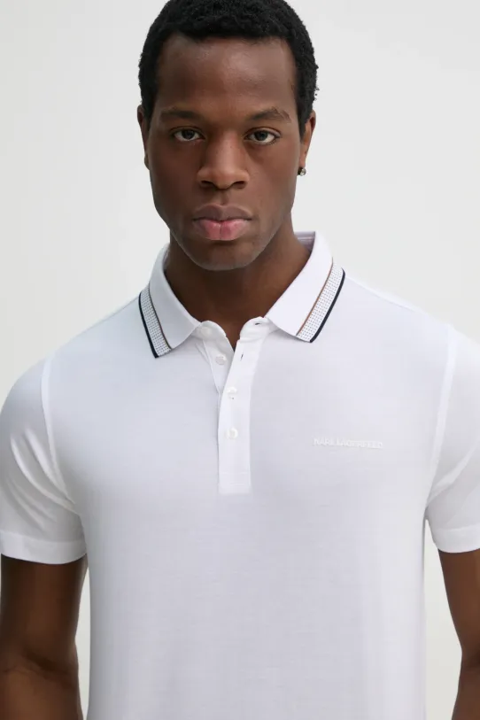 Karl Lagerfeld polo de bumbac alb 552200.745002