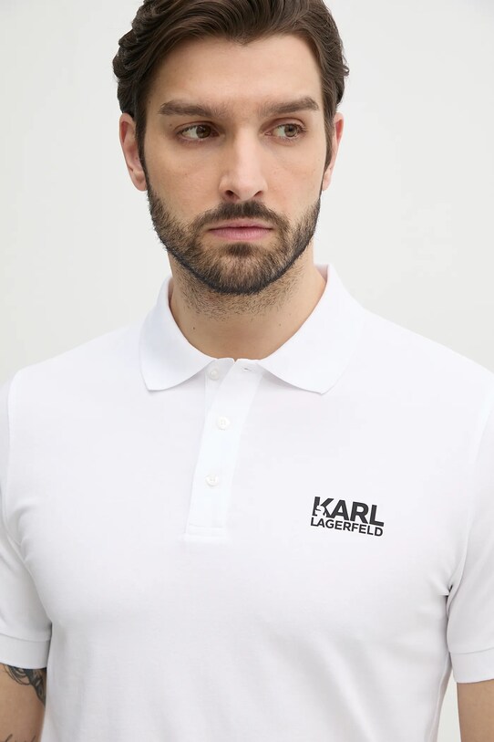 Karl Lagerfeld tricou polo alb 552235.745088