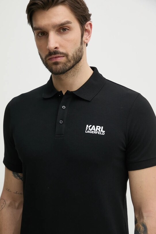 Polo tričko Karl Lagerfeld čierna 552235.745088