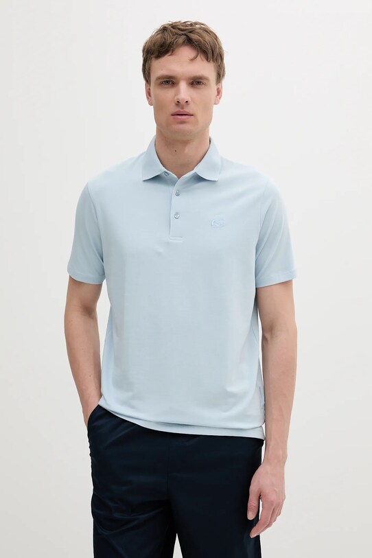 Polo tričko Karl Lagerfeld jednofarebný modrá 552221.745750