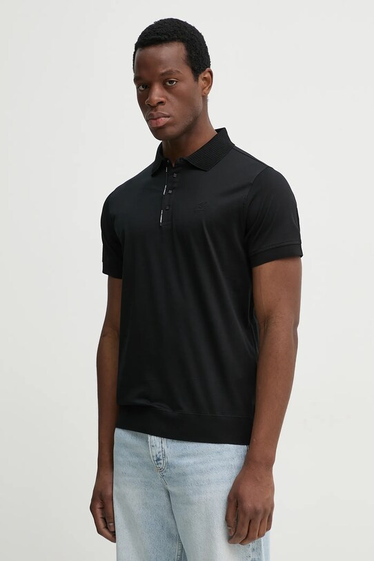 Karl Lagerfeld polo bawełniane bawełna czarny 552200.745000