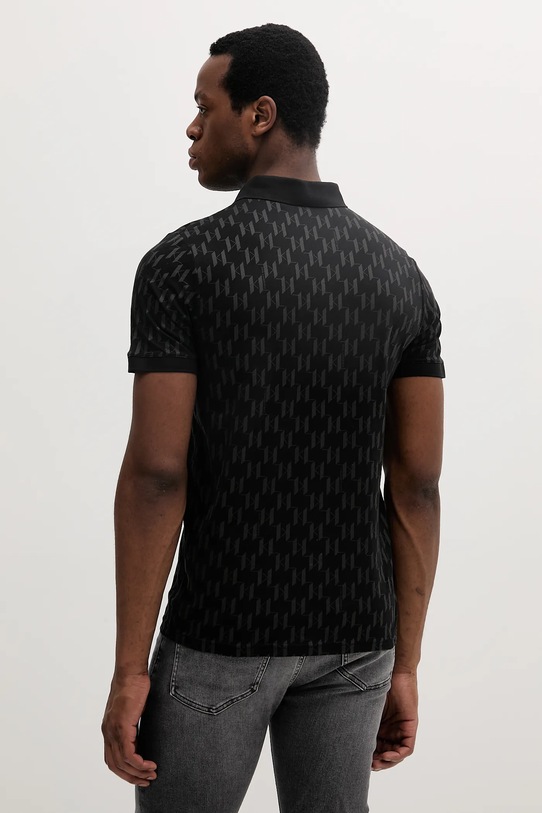 Oblečení Bavlněné polo tričko Karl Lagerfeld 552251.745070 černá