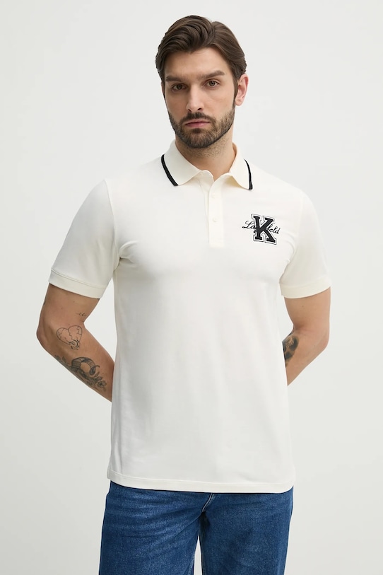 Karl Lagerfeld tricou polo bej 552221.745015