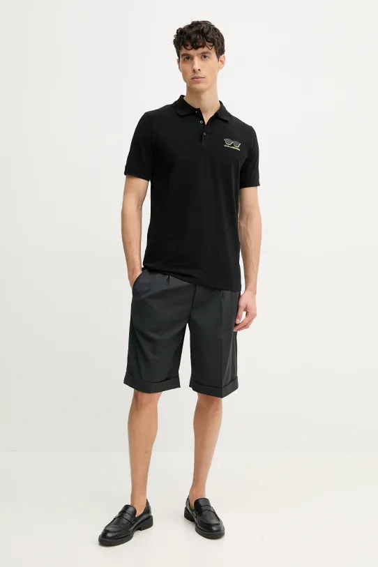 Karl Lagerfeld tricou polo 552235.745400 negru SS25