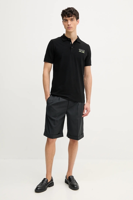 Karl Lagerfeld polo 552235.745400 czarny SS25