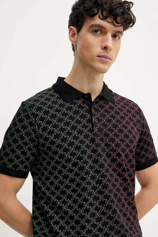Karl Lagerfeld tricou polo negru 552235.745401