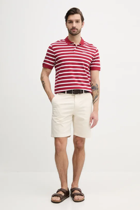 Pepe Jeans polo bawełniane BARRET PM542241 czerwony SS25