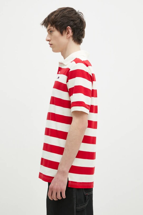 ICECREAM polo de bumbac Running Dog Ss Striped Rugby Top IC24468 rosu SS25
