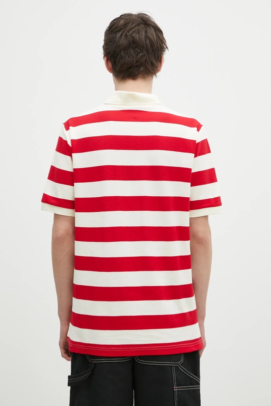 Odjeća Pamučna polo majica ICECREAM Running Dog Ss Striped Rugby Top IC24468 crvena