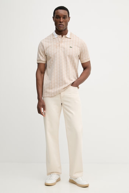 Lacoste tricou polo DH1417 bej SS26