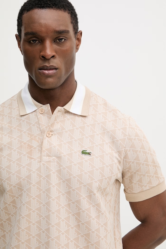 Lacoste tricou polo bej DH1417