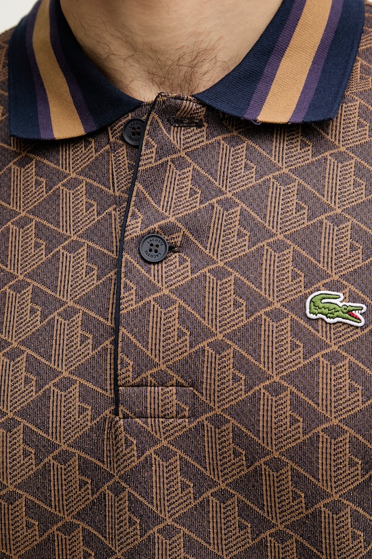 Lacoste polo męskie DH1417 brązowy