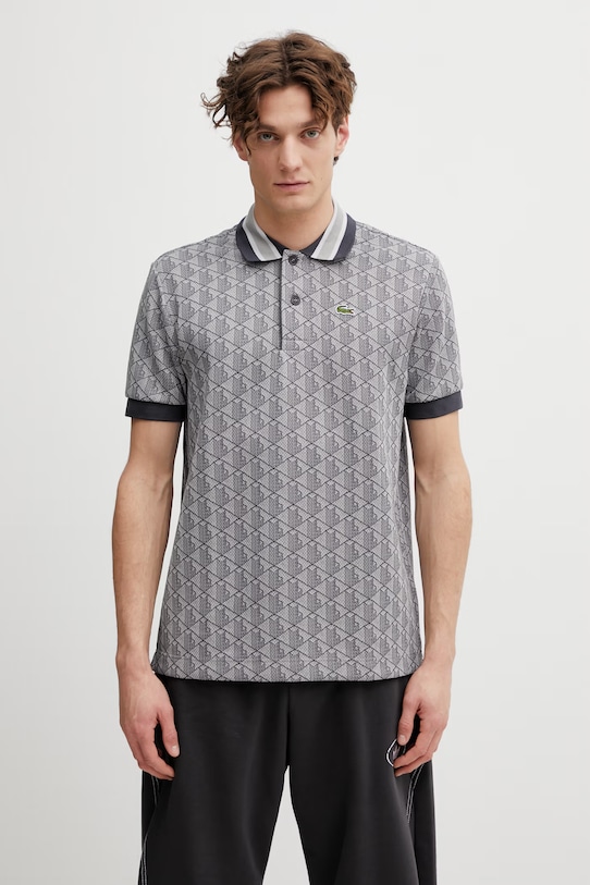 Polo tričko Lacoste regular šedá DH1417