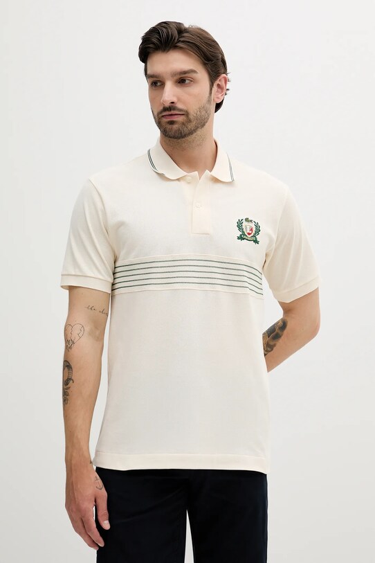 Lacoste polo de bumbac regular bej PH0037