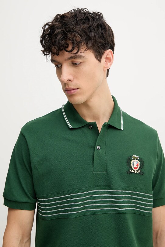Бавовняне поло Lacoste зелений PH0037