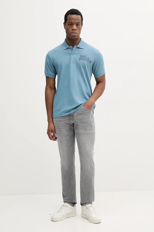 Lacoste polo de bumbac PH0285 albastru SS25