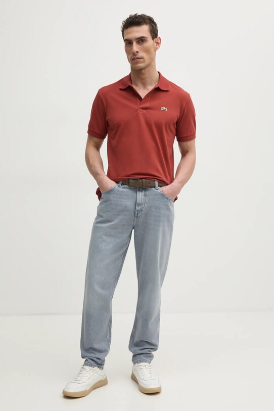 Lacoste tricou polo PH9851 portocaliu SS25