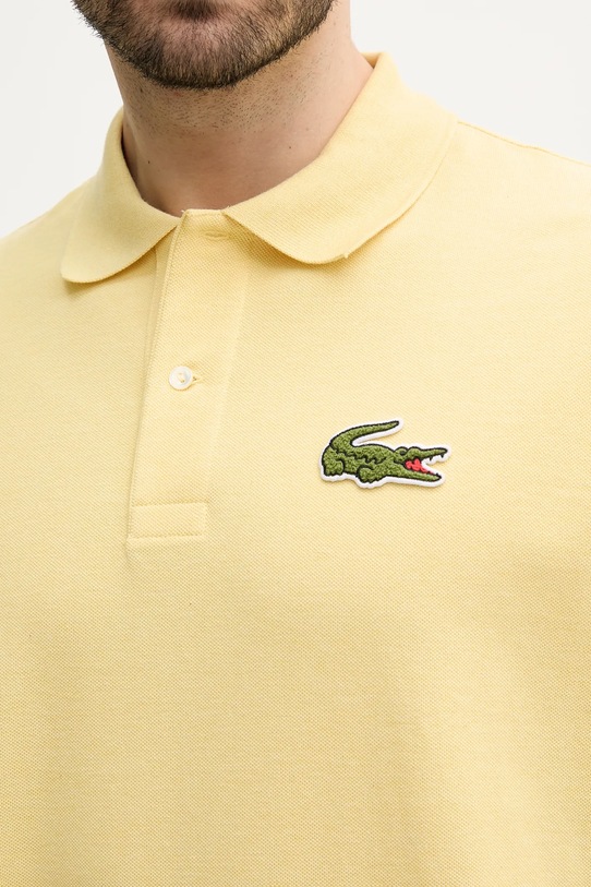 Pamučna polo majica Lacoste zlatna PH2751