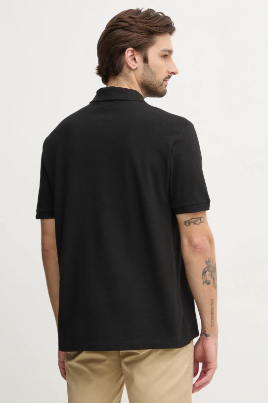 Îmbrăcăminte Lacoste polo de bumbac PH2751 negru