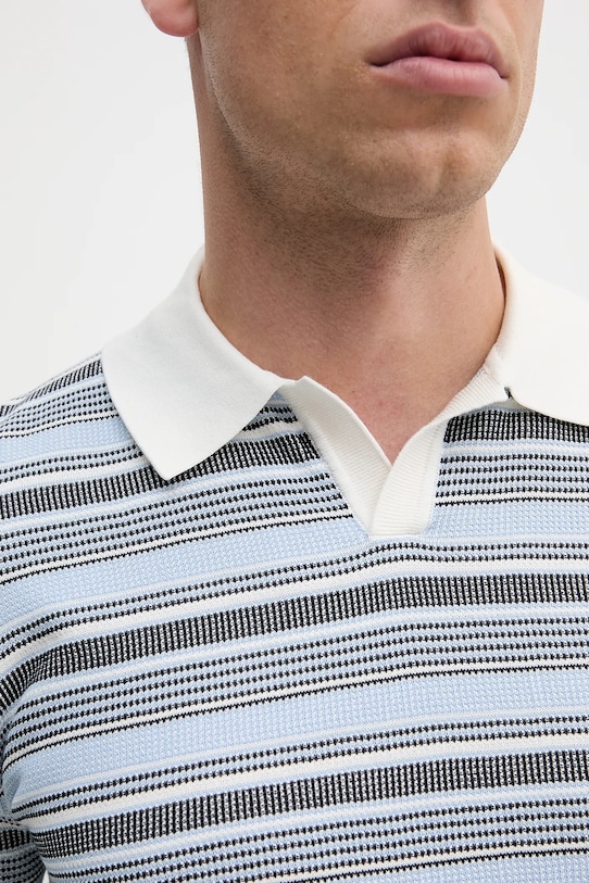 Bavlněné polo tričko Liu Jo QA5043.MA71P modrá