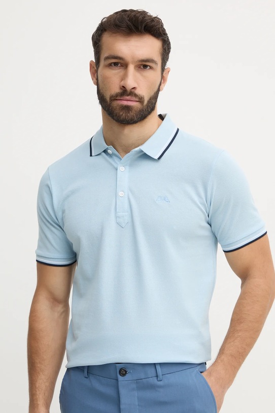 Bavlněné polo tričko Lindbergh bavlna modrá 30.404010.BLUE.BREEZE