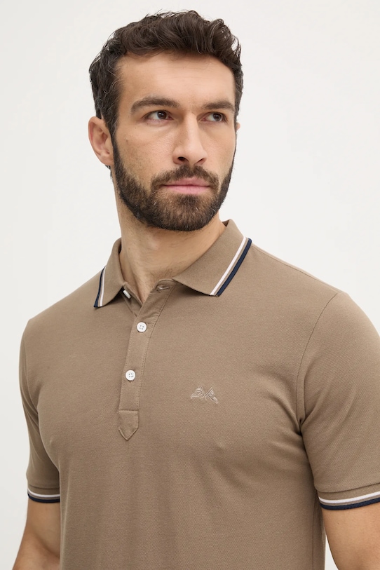 Bavlnené polo tričko Lindbergh relaxed zelená 30.404010.DK.STONE