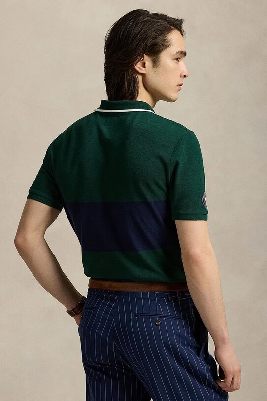 Polo tričko Polo Ralph Lauren Wimbledon Collection 710970486 zelená SS25