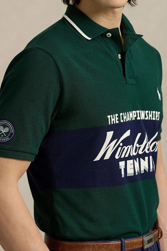 Polo tričko Polo Ralph Lauren Wimbledon Collection zelená 710970486
