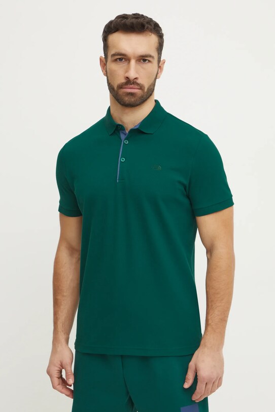 The North Face polo bawełniane Premium Slim bawełna zielony NF0A8C1N6GI1