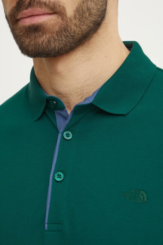 The North Face polo bawełniane Premium Slim NF0A8C1N6GI1 zielony