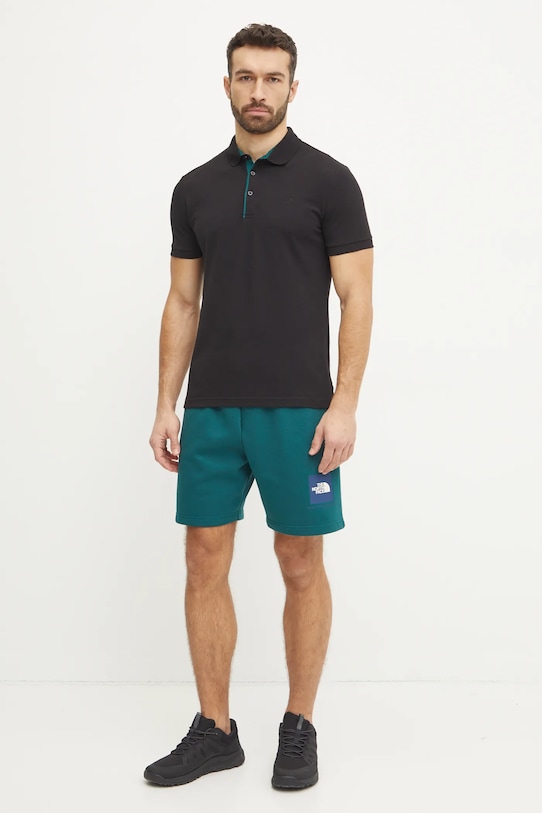 The North Face polo bawełniane Premium Slim NF0A8C1NJK31 czarny SS25