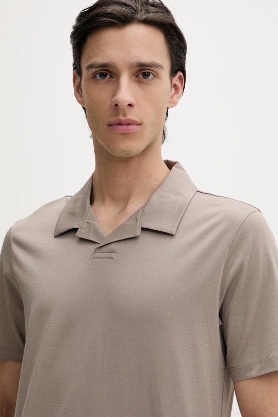 Bavlnené polo tričko HUGO béžová 50542961