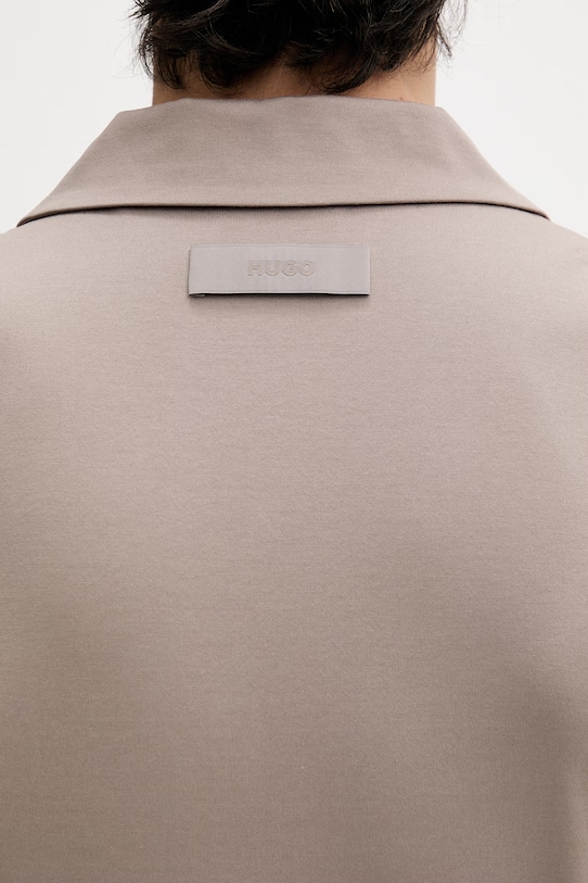 Bavlnené polo tričko HUGO 50542961 béžová