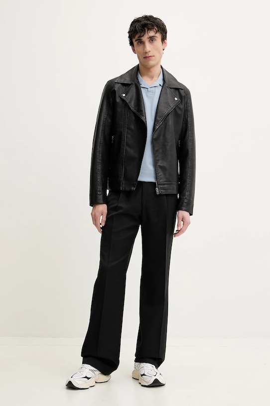 Хлопковое поло HUGO 50542961 голубой SS25