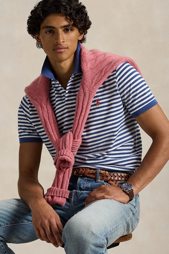 Polo Ralph Lauren polo bawełniane 710956682 granatowy