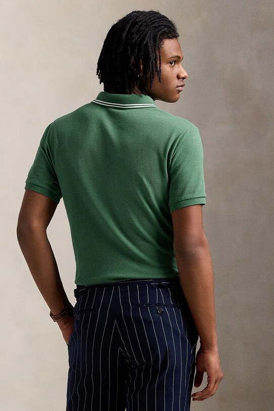 Bavlnené polo tričko Polo Ralph Lauren 710963817 zelená SS25