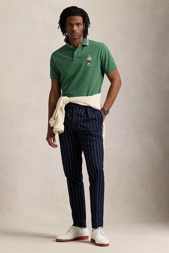 Oblečenie Bavlnené polo tričko Polo Ralph Lauren 710963817 zelená