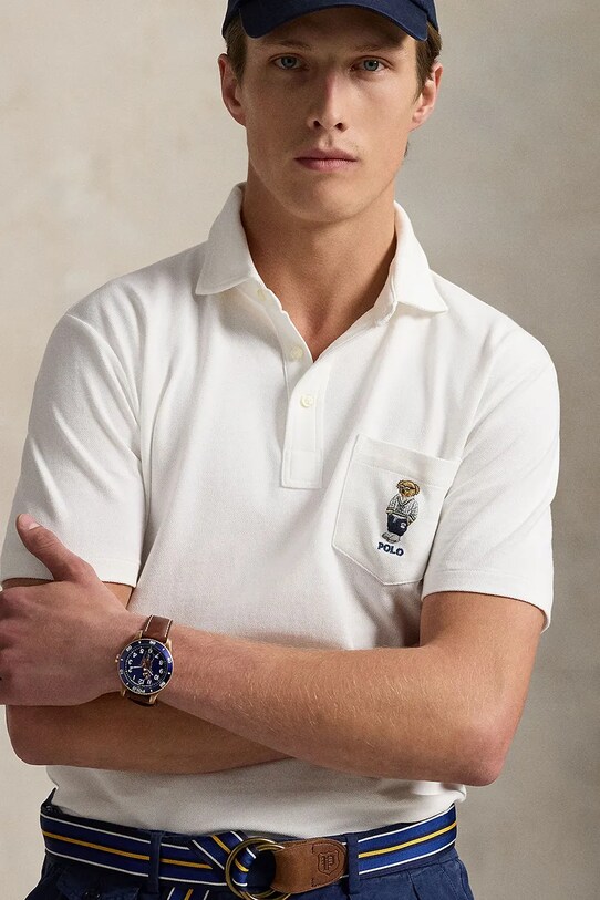 Бавовняне поло Polo Ralph Lauren білий 710963818