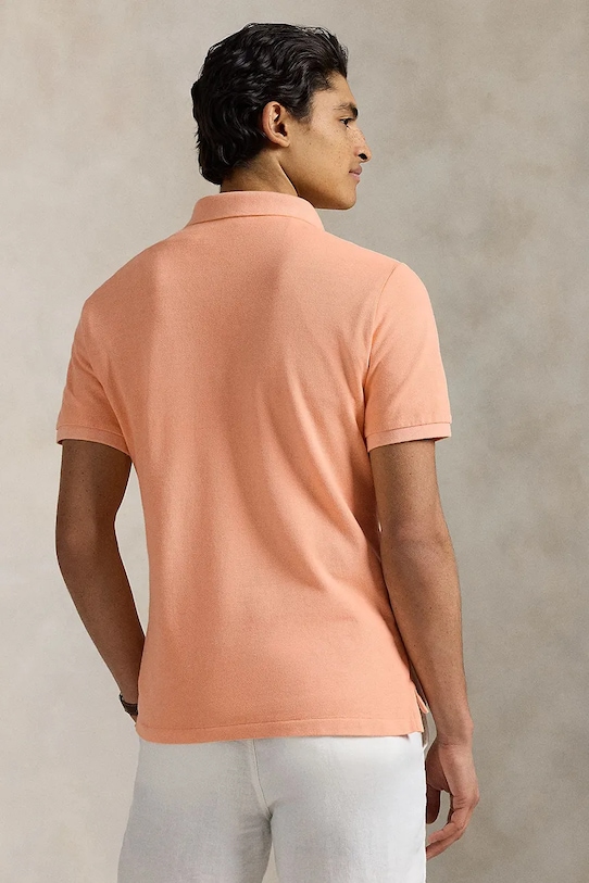 Bavlněné polo tričko Polo Ralph Lauren 710969626 žlutá SS25