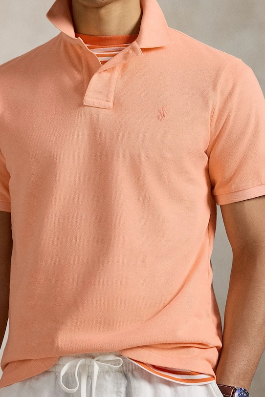 Polo Ralph Lauren polo de bumbac portocaliu 710969626