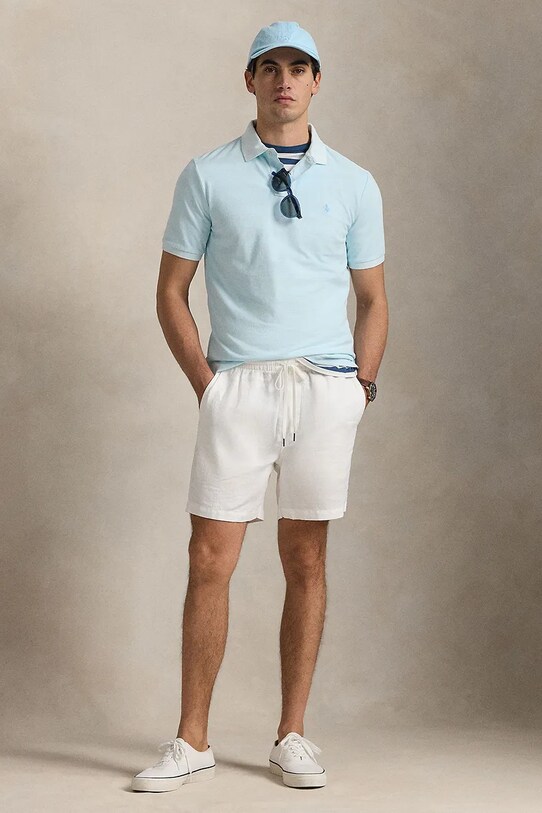 Одяг Бавовняне поло Polo Ralph Lauren 710969626 блакитний