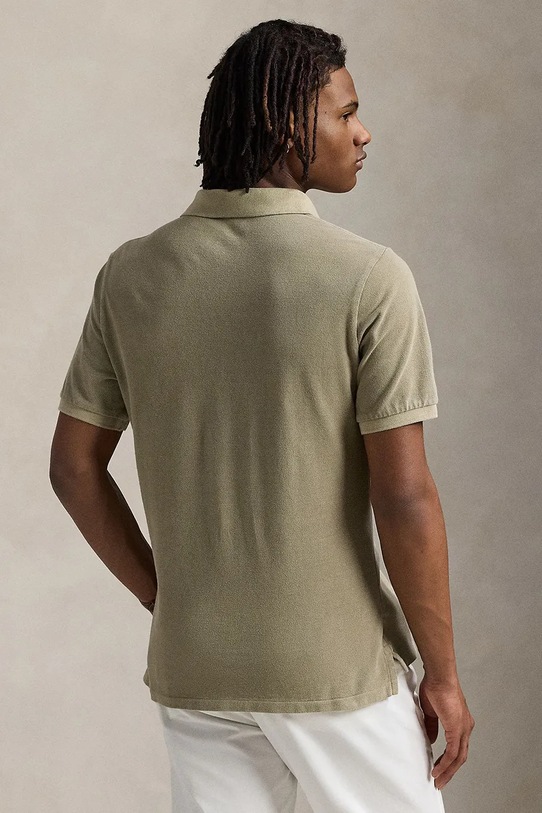 Хлопковое поло Polo Ralph Lauren 710969626 зелёный SS25