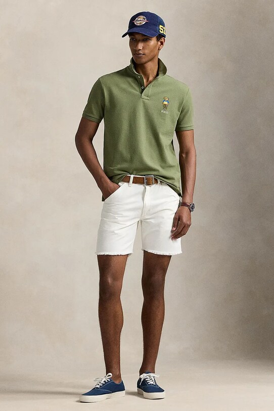 Oblečenie Bavlnené polo tričko Polo Ralph Lauren 710969633 zelená
