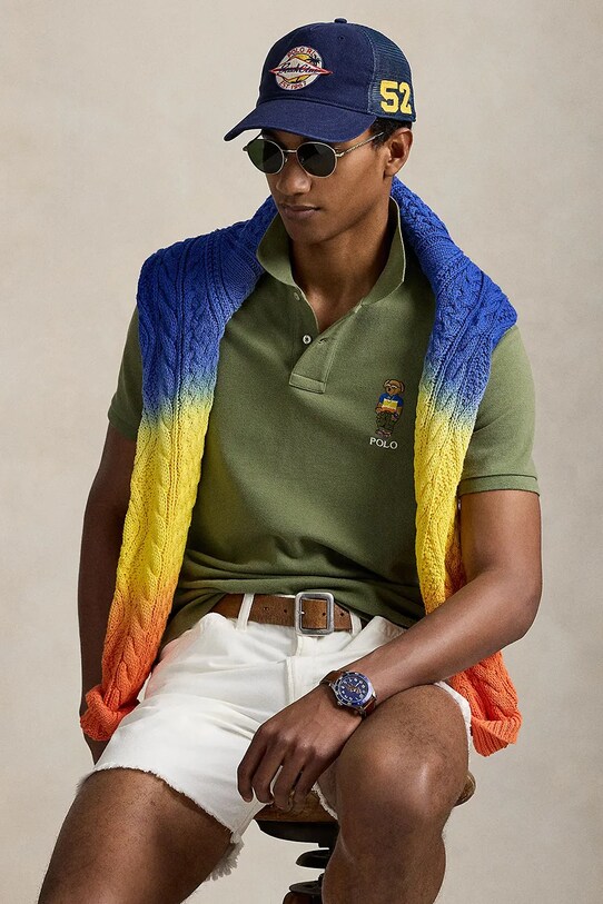 Bavlnené polo tričko Polo Ralph Lauren 710969633 zelená