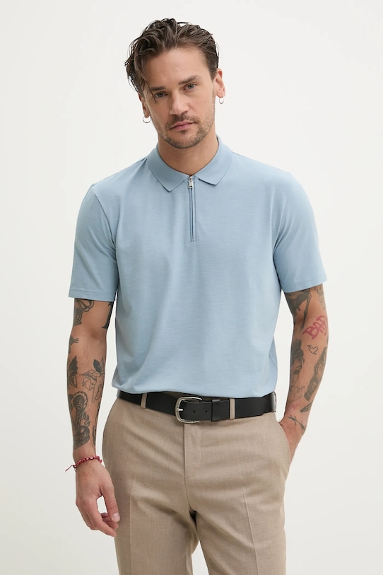 HUGO polo regular niebieski 50543368
